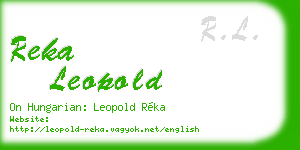 reka leopold business card